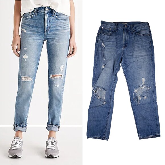 Madewell The Perfect Vintage Jean in Chet Wash: Distressed Edition Size 32 Rigid - Picture 1 of 16